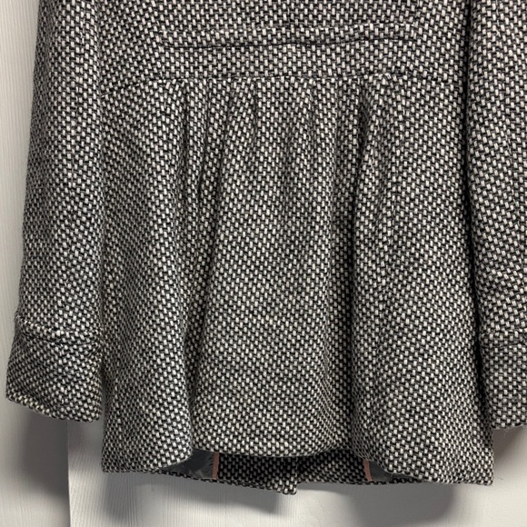 J. Crew Factory Black and White Wool Blend Pea Coat - Picture 5 of 11